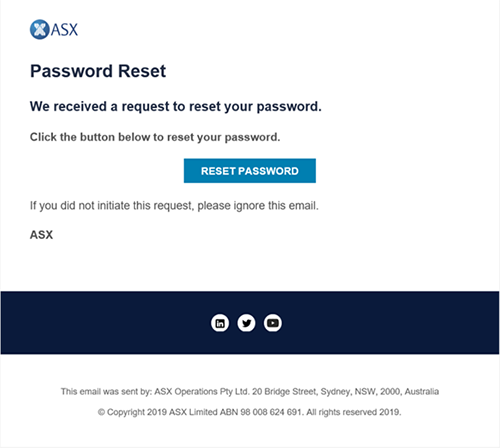 Exisitng Asx Online Customers Confirm Your Account And Set A New Password